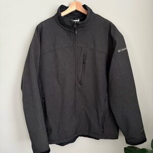 Columbia Omni-Shield Black Softshell Heavy Duty Jacket Mens XL